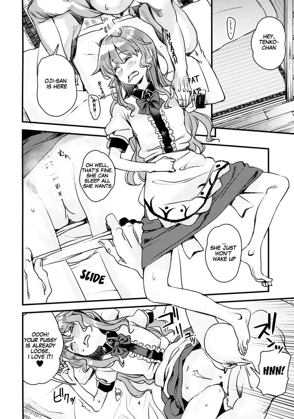 [Subachikyu! (Subachi)] Tenshi-chan to Iku-san ga Oji-san to Nakayoshi Ecchi Suru Hon (Touhou Project) [English] [desudesu] [Digital] - Page 4