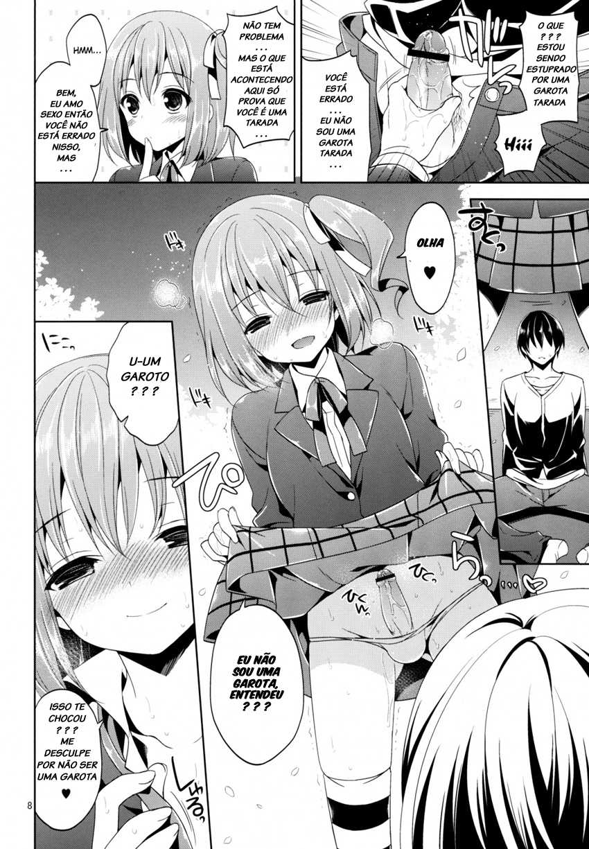 (COMIC1☆7) [Sorairo March (Narusawa Sora)] Sono Hanami, Inran Otokonoko Basho Tori Chuui [Portuguese-BR] [LIANEF] - Page 7