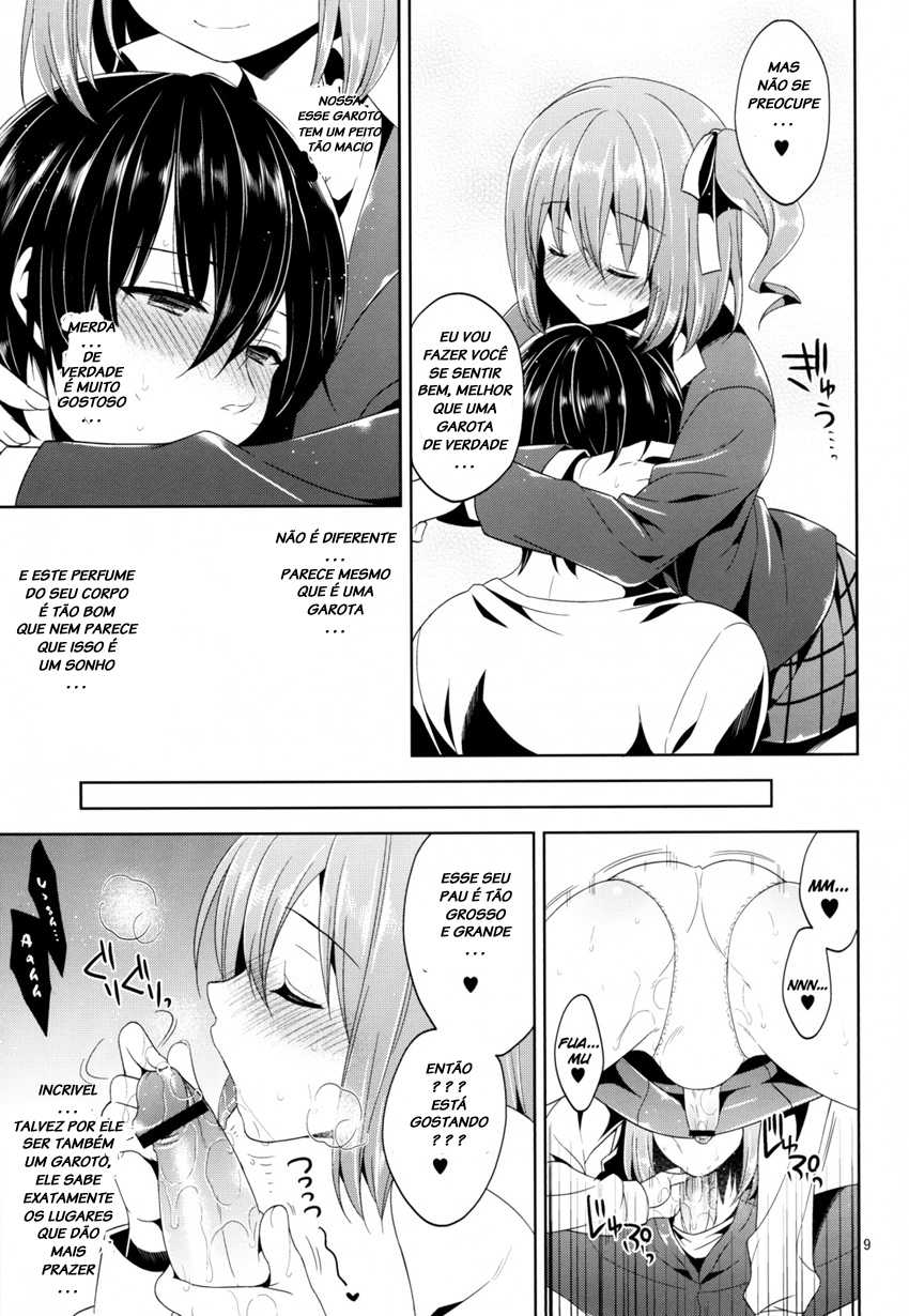(COMIC1☆7) [Sorairo March (Narusawa Sora)] Sono Hanami, Inran Otokonoko Basho Tori Chuui [Portuguese-BR] [LIANEF] - Page 8