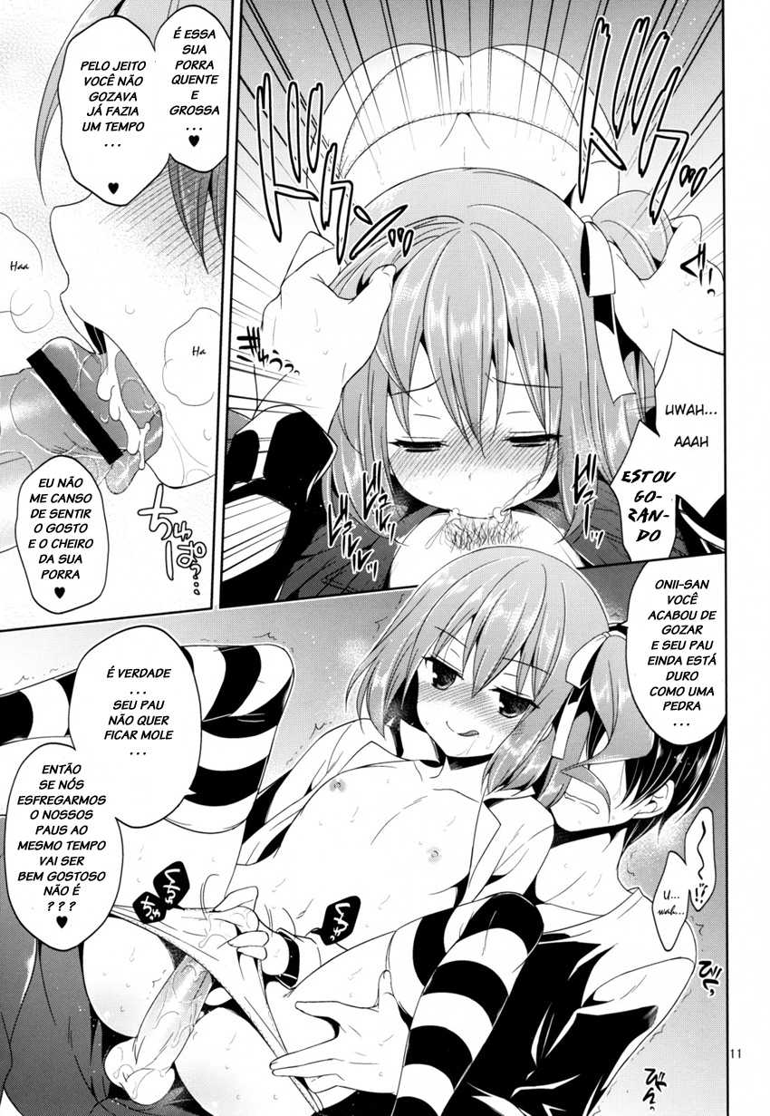 (COMIC1☆7) [Sorairo March (Narusawa Sora)] Sono Hanami, Inran Otokonoko Basho Tori Chuui [Portuguese-BR] [LIANEF] - Page 10