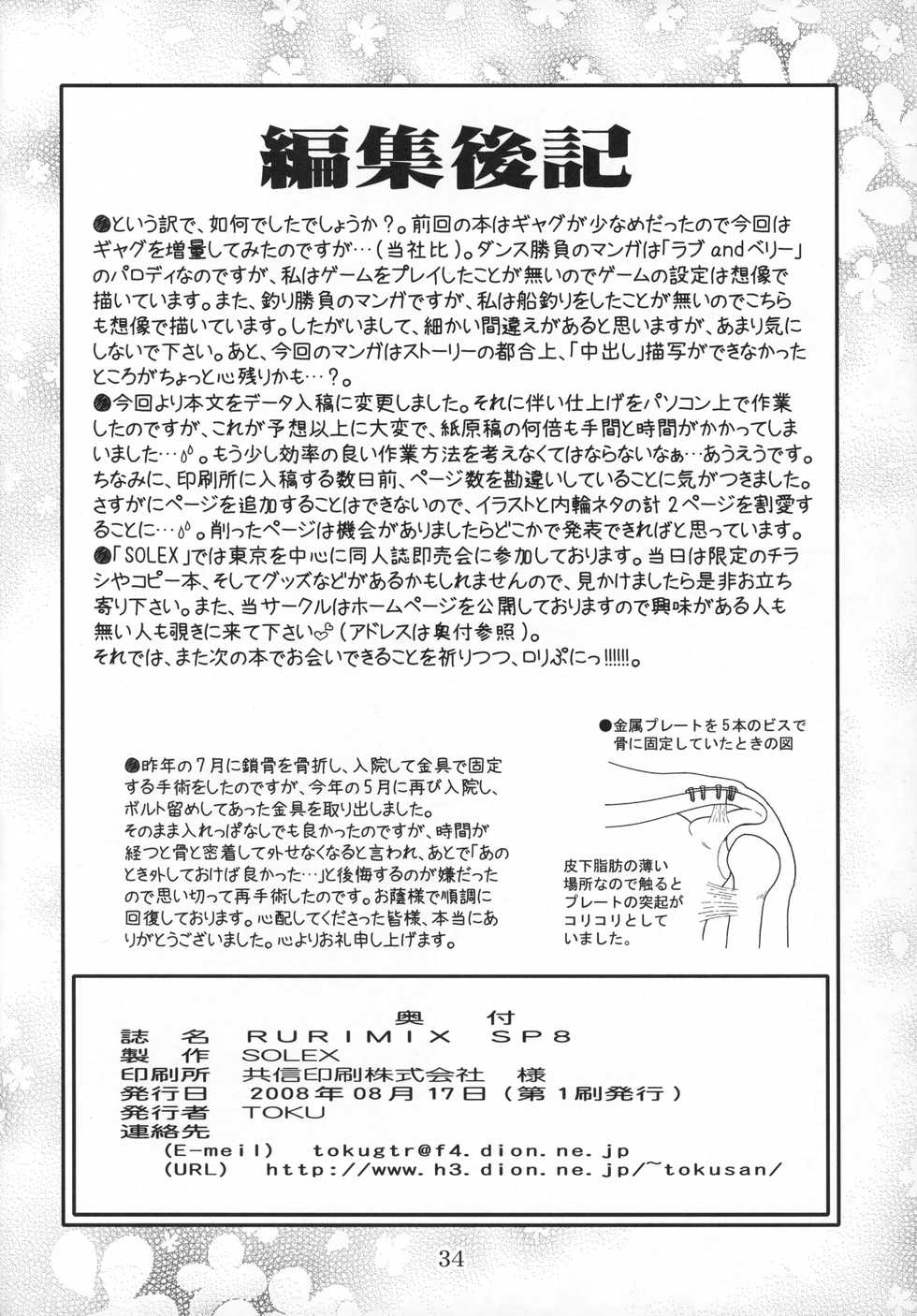 (C74) [SOLEX (TOKU, Sanomako, Orimiya Mai)] RURIMIX SP8 (Martian Successor Nadesico) - Page 35