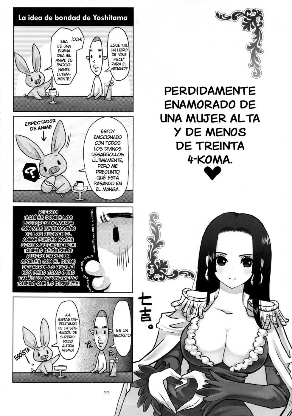 (C78) [8graphica (Yoshitama Ichirou)] Metabolism-H Moto Dorei Kaizoku Jotei Hancock no Hanayome Shiyugyou (One Piece) [Spanish] [NTINFS] - Page 21