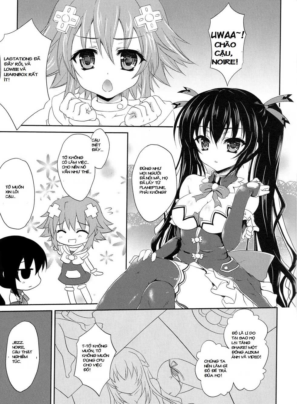 (C84) [White Clover (Hinamori Yui)] W-CLOVER vol.01 (Hyperdimension Neptunia) [Vietnamese Tiếng Việt] [Mao Hung Vi] - Page 2