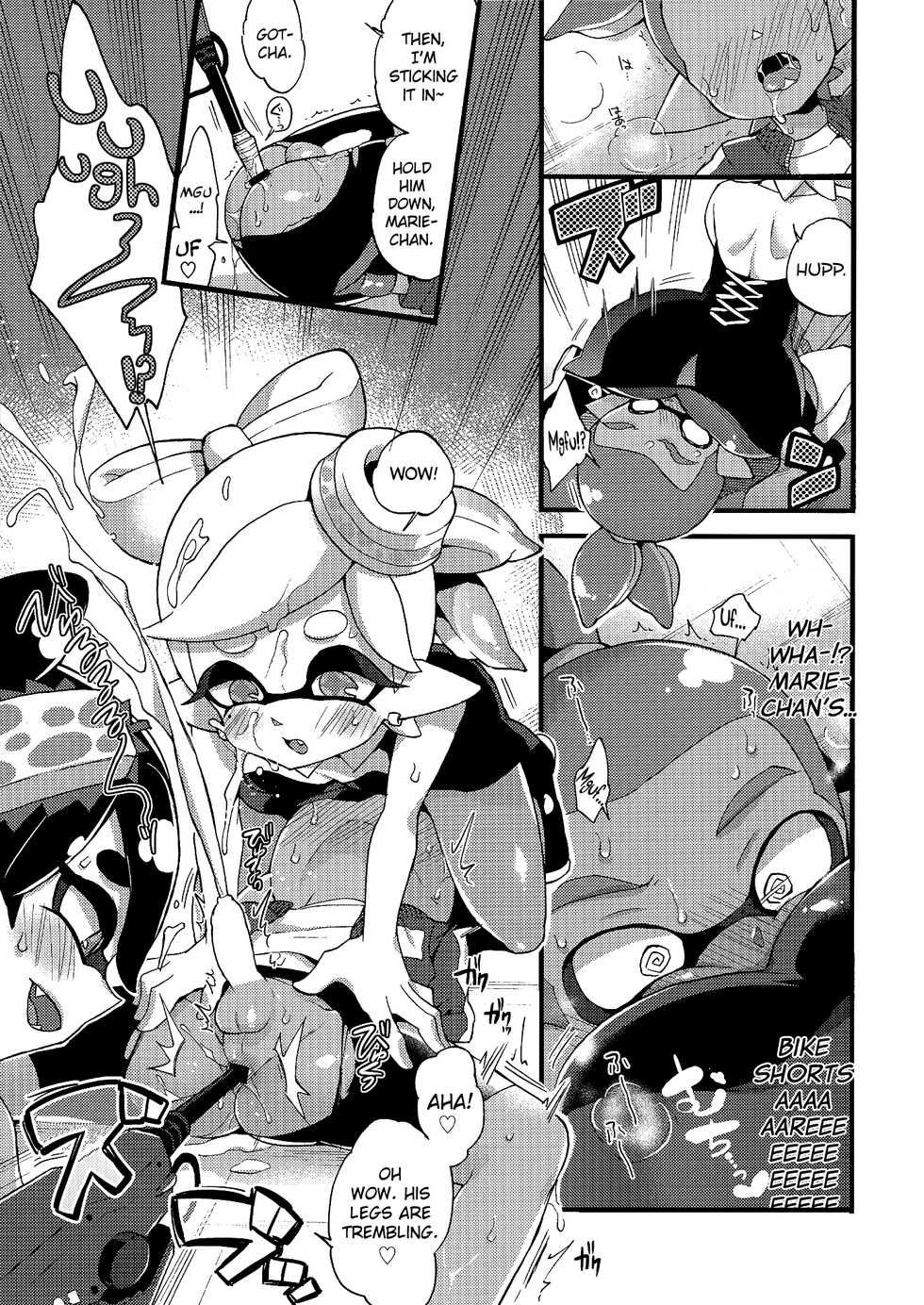 (C92) [Koniro Drops (Morishima Kon)] Rironjou 3-patsu made nara Taeraremasu.  (Splatoon) [English] [biribiri] - Page 16