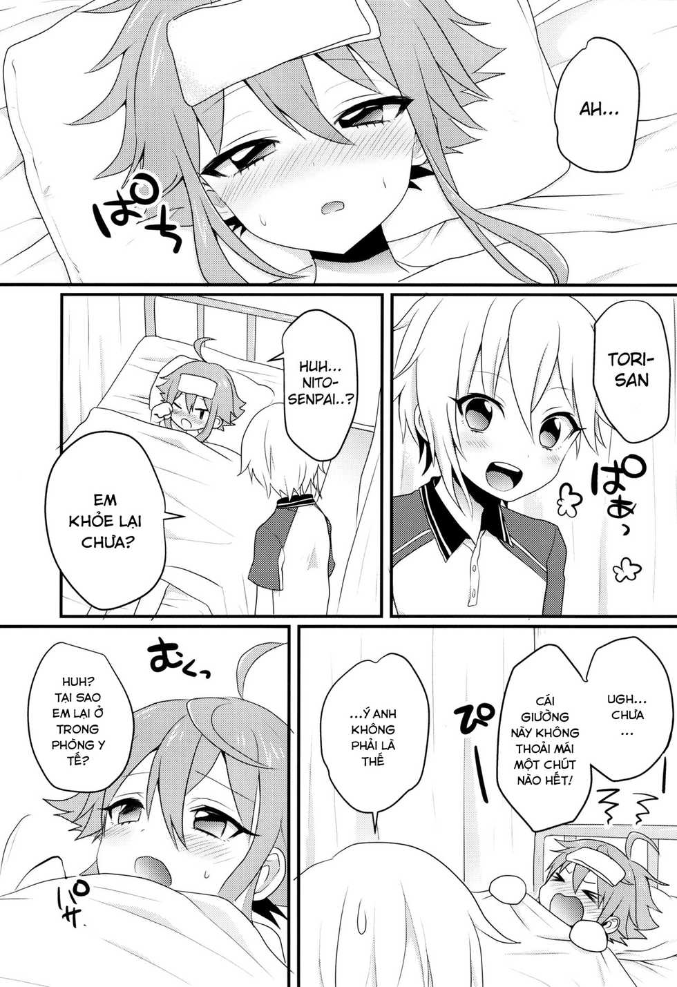 (brilliant days 4) [Koneko Gumi (Poron)] Ni~chan to Bouchama ga Hoken Shitsu de Nakayoshi Suru Hon (Ensemble Stars!) [Vietnamese Tiếng Việt] [thungvaqhung1] - Page 5