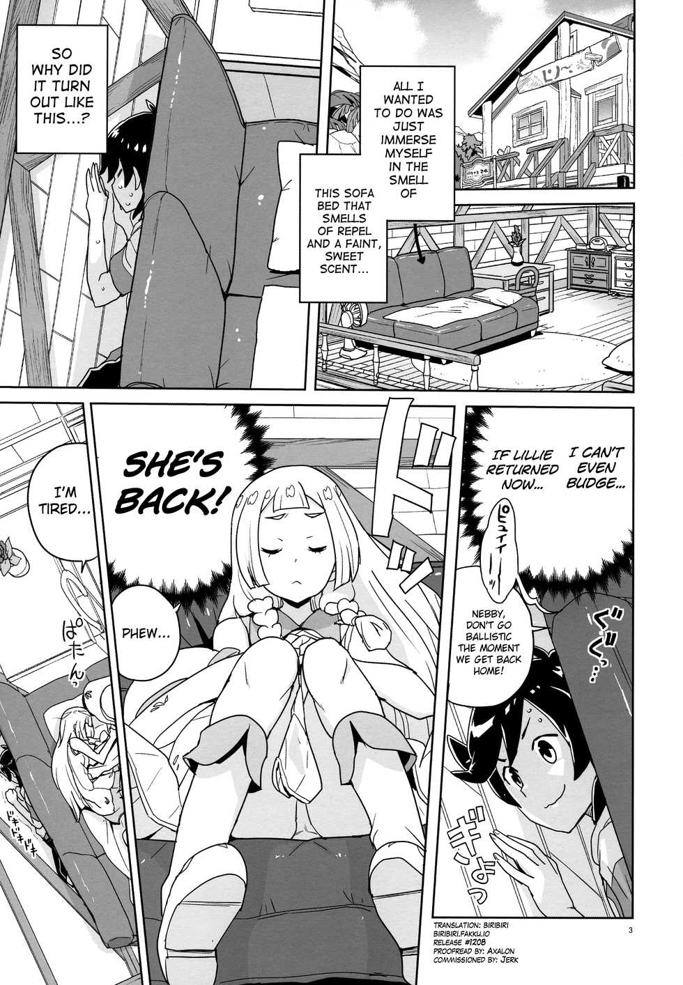 (C92) [Zenra Restaurant (Heriyama)] Choushi ni Noruna yo Lillie (Pokémon Sun and Moon) [English] [biribiri] - Page 2