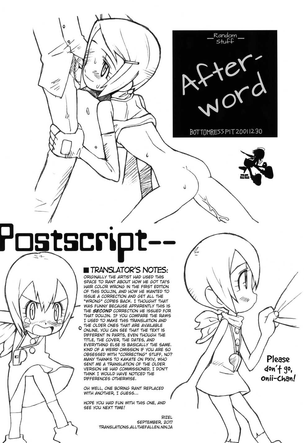 (C61) [BottomressPit (Bonzakashi)] Digimon Queen 01+ (Digimon Adventure) [English] [ATF] - Page 25