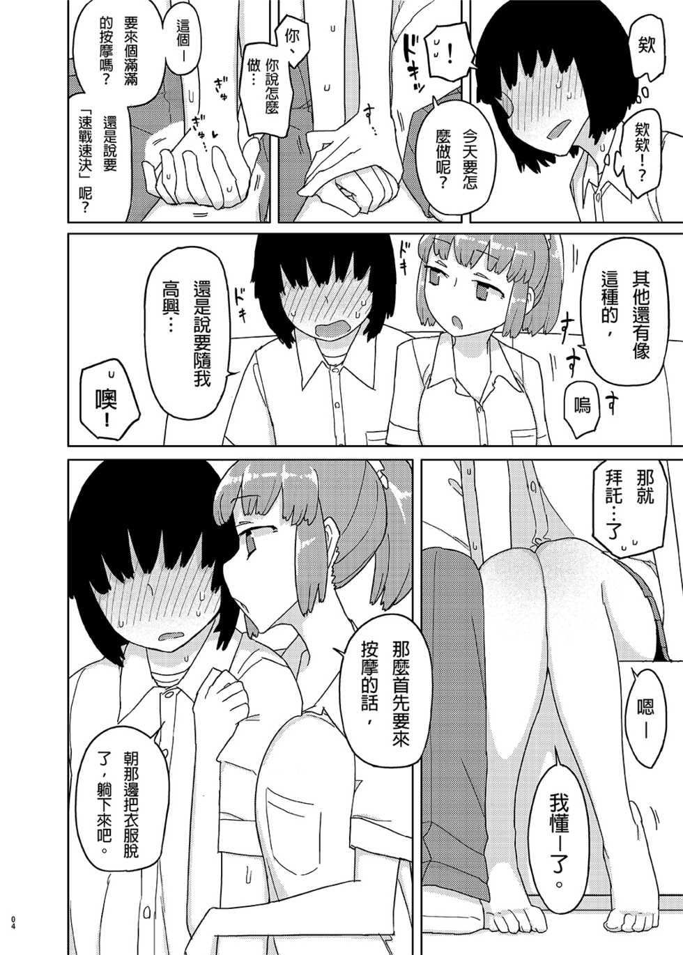 (C91) [Semimogura (Yoshiie)] TS Danshikou Fuzokuchuu Doutei Massage-bu [Chinese] - Page 3