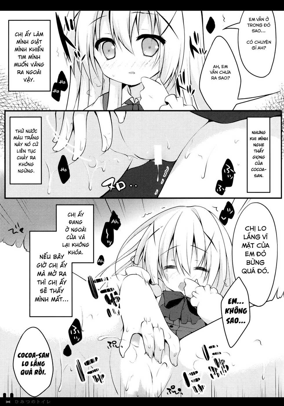 (COMIC1☆9) [Public bath (Izumi Yuhina)] Himitsu no Toire (Gochuumon wa Usagi desu ka?) [Vietnamese Tiếng Việt] [Loli Rules The World] - Page 9