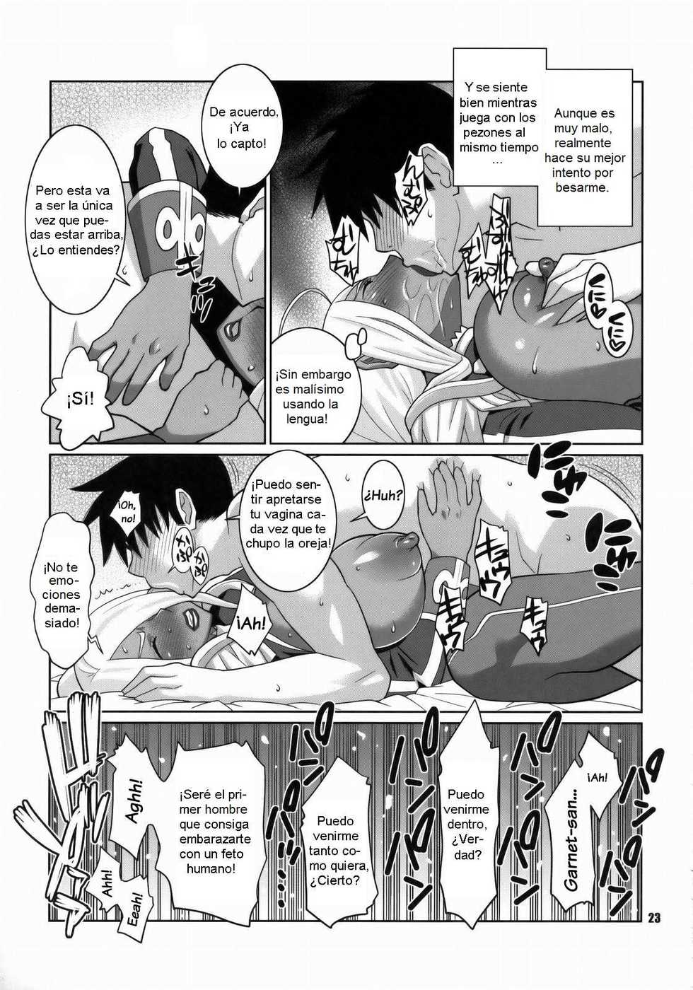 (C75) [TETRODOTOXIN (Nise Kurosaki)] Machina & Garnet to Toshikoshi SEX Zanmai (Dragonaut) [Spanish] [Biblioteca Hentai] - Page 22
