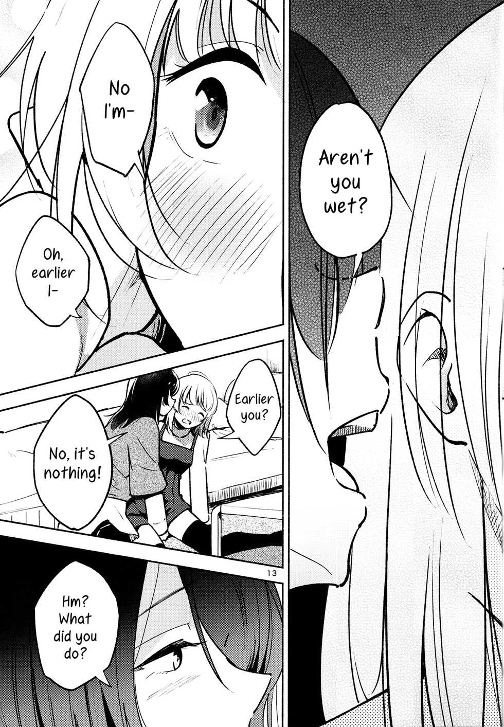 (C91) [G-complex (YUI_7)] Shiori no Inai Heya -Invitation- | A Room Without Shiori  Invitation [English] =TV & Yuri-ism= - Page 13