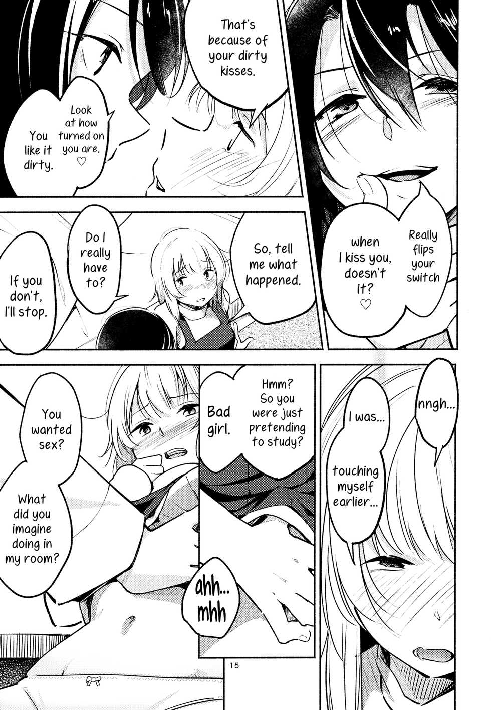 (C91) [G-complex (YUI_7)] Shiori no Inai Heya -Invitation- | A Room Without Shiori  Invitation [English] =TV & Yuri-ism= - Page 15