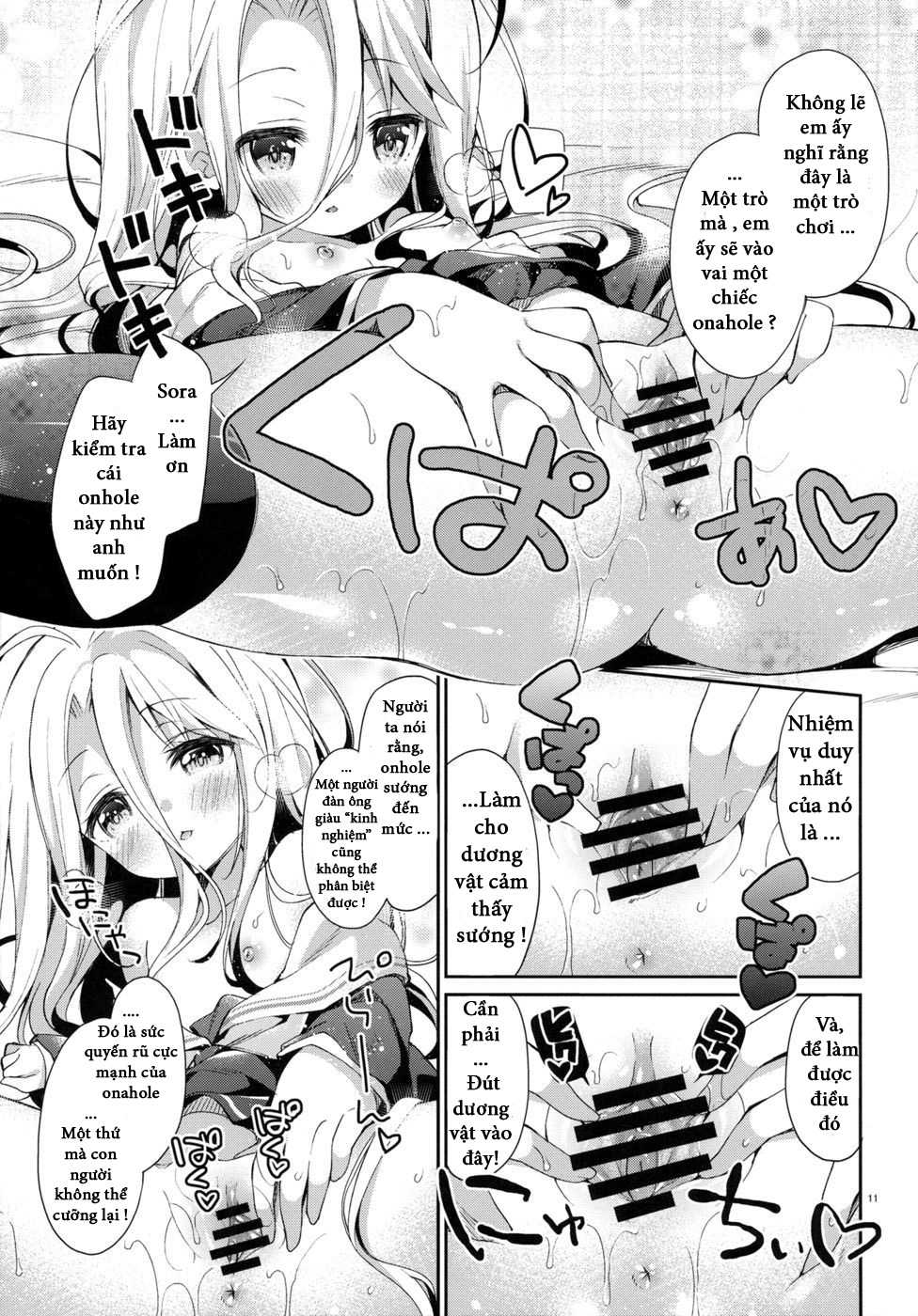 (C86) [Cocoa Holic (Yuizaki Kazuya)] "Shiro... Kyou kara Kodomo Onaho ni, Naru" (No Game No Life) [Vietnamese Tiếng Việt] [Tê*****] - Page 10