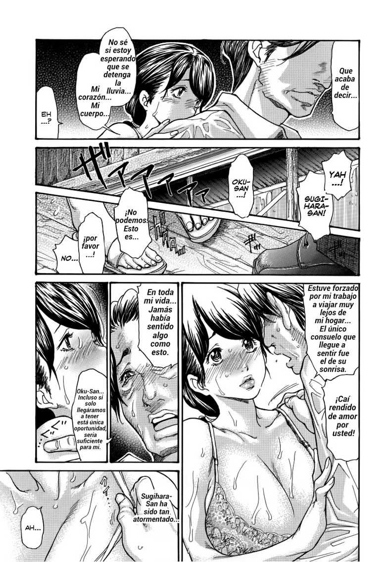 [Aoi Hitori] Amayadori | Esperando afuera de la lluvia (Zuma Chichi) [Spanish] [Decensored] - Page 7