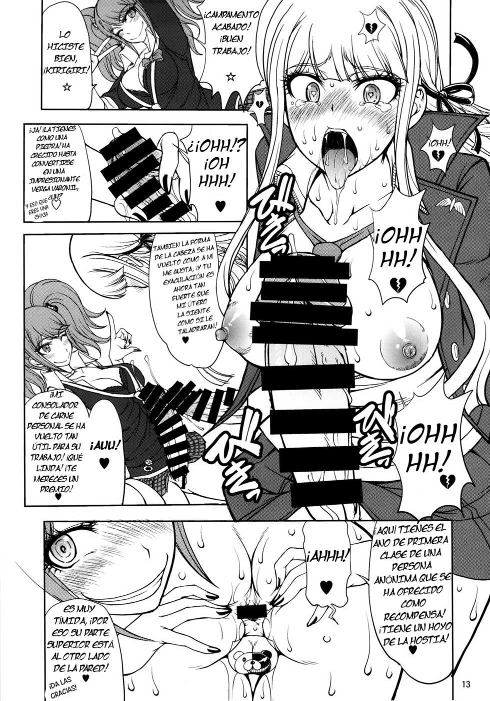(Futaket 10) [Majimadou (Matou)] Enoshima-sensei no DOKKIDOKI Chouzetsubouteki Shasei Gasshuku (Danganronpa) [Spanish] - Page 12