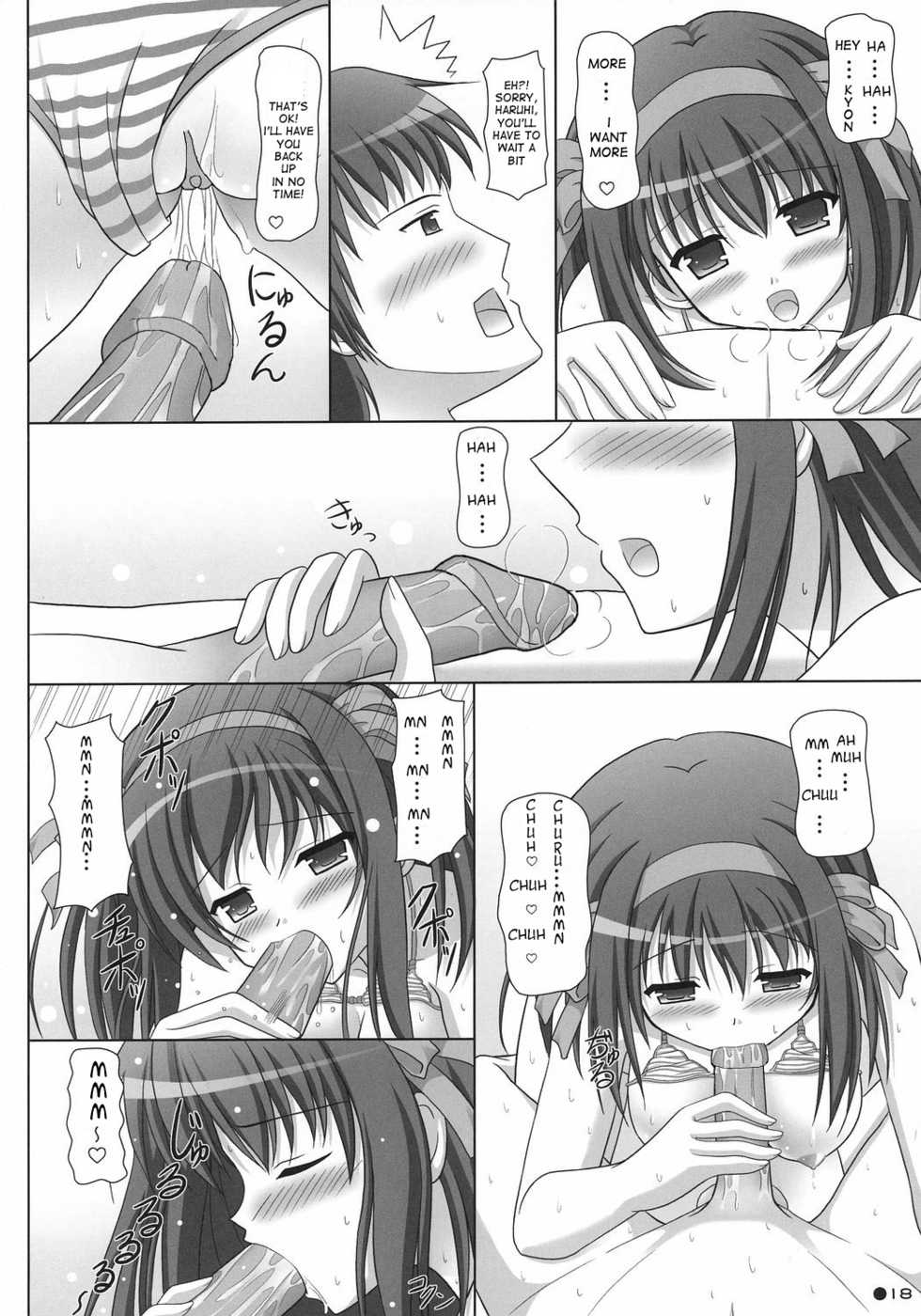 (C72) [Turning Point (Uehiro)] Harukyon no Ecchi Hon 4 (The Melancholy of Haruhi Suzumiya) [English] [ashura_atsu] [Decensored] - Page 17