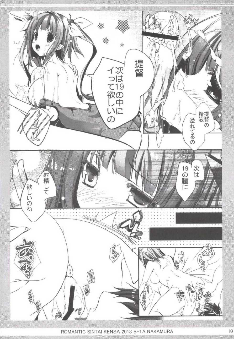 (C85) [Romantic Sintai-Kensa. (Nakamura B-ta)] Teitoku mo 19 to i Ttara Yoi no Nee! (Kantai Collection -KanColle-) - Page 10