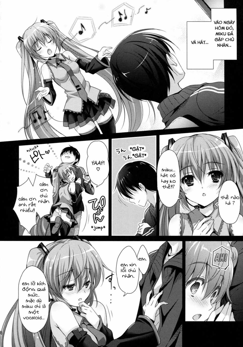 (COMIC1☆11) [Kaiyuu Kikaku (Suzui Narumi)] Miku-san ga 10 Shuunen ni Iroiro Omoidashi Tari Suru Ohanashi (VOCALOID) [Vietnamese Tiếng Việt] [NTR Victory Team] - Page 7