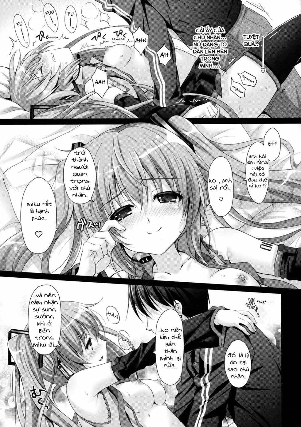 (COMIC1☆11) [Kaiyuu Kikaku (Suzui Narumi)] Miku-san ga 10 Shuunen ni Iroiro Omoidashi Tari Suru Ohanashi (VOCALOID) [Vietnamese Tiếng Việt] [NTR Victory Team] - Page 14