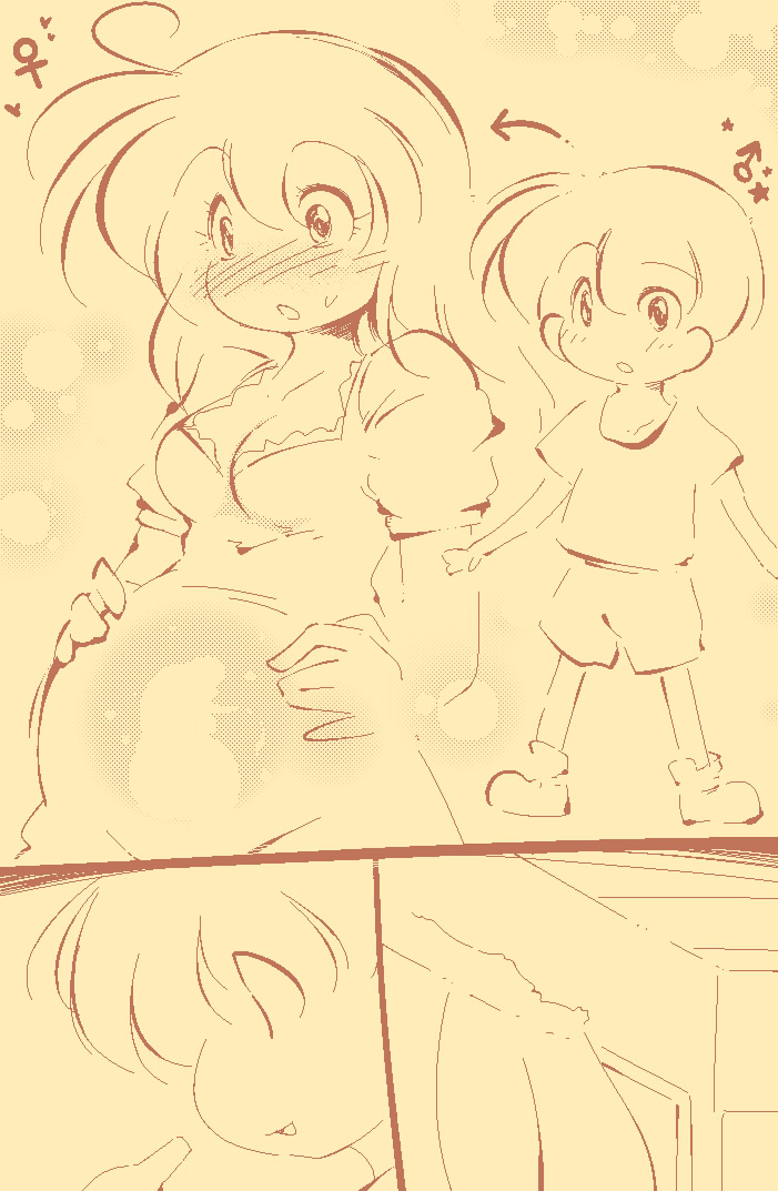 [Delta-TSF] 〔妊娠〕一般的少年が妊娠ちぇっくするだけ～〔性転換過程〕 - Page 1