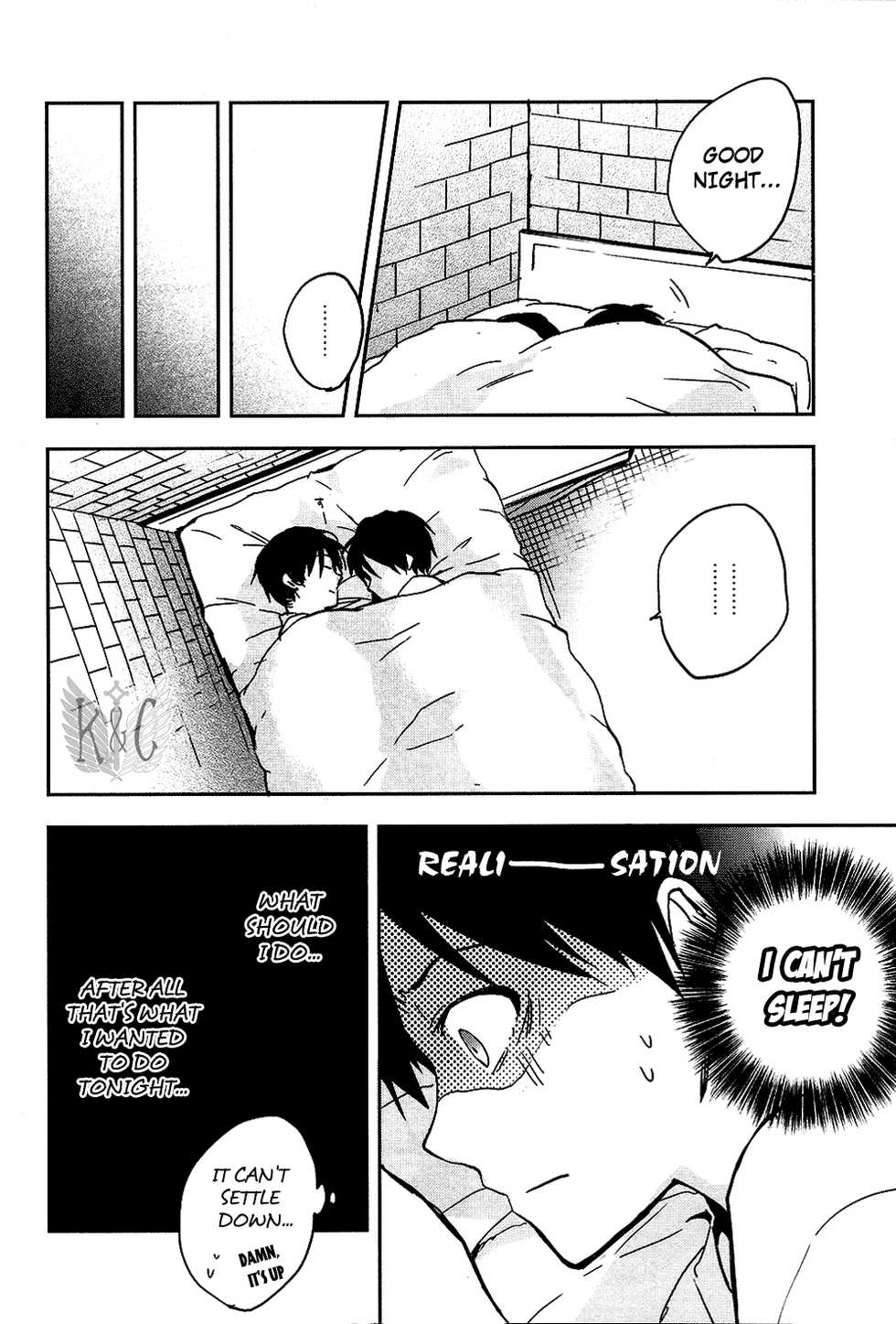 [Yinghua (sinba)] Kawaii Buka nimo Tamani wa Mate ga Hitsuyouda. | Sometimes the cute subordinate has to wait. (Shingeki no Kyojin) [English] {K&C} - Page 8
