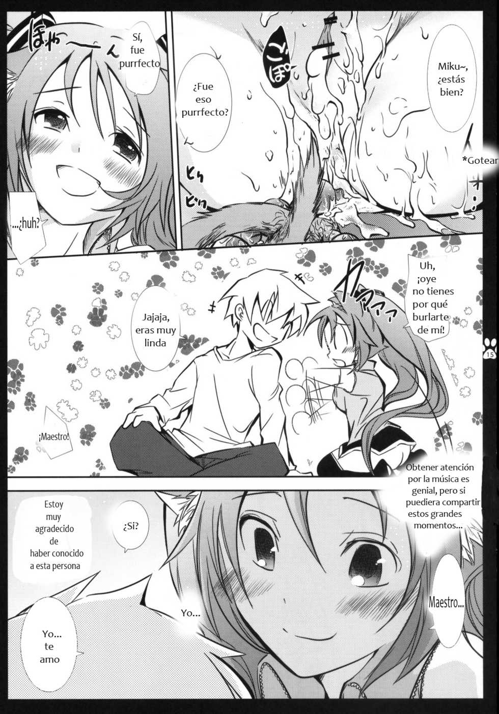 (COMIC1☆2) [Shigunyan, Soyoking (Shigunyan, Soyoki)] Nyan Nyan Daisakusen (VOCALOID) [Spanish] [RazorRain] - Page 13