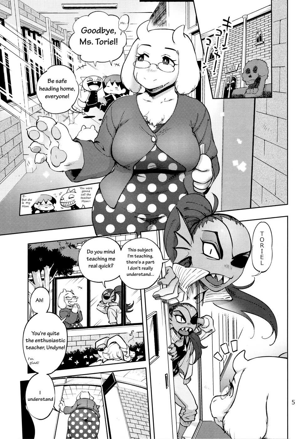 (Minna no Ketsui) [Nambokuya (Namboku)] Oshiete TORIEL-sensei | Teach Me TORIEL-sensei (Undertale) [English] [Nenio] - Page 6