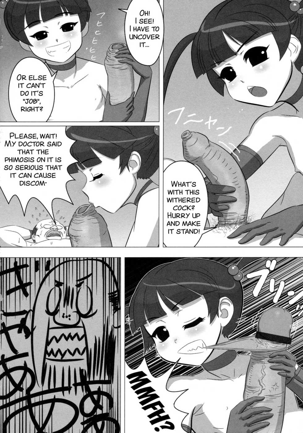 [Tensei-Kun] Kyoubou Ninshin Monster VS Houkei Chuunen | Brutal pregnant monster vs phimosed geezer (MOMOPAN 15) [English] [SMDC] - Page 6
