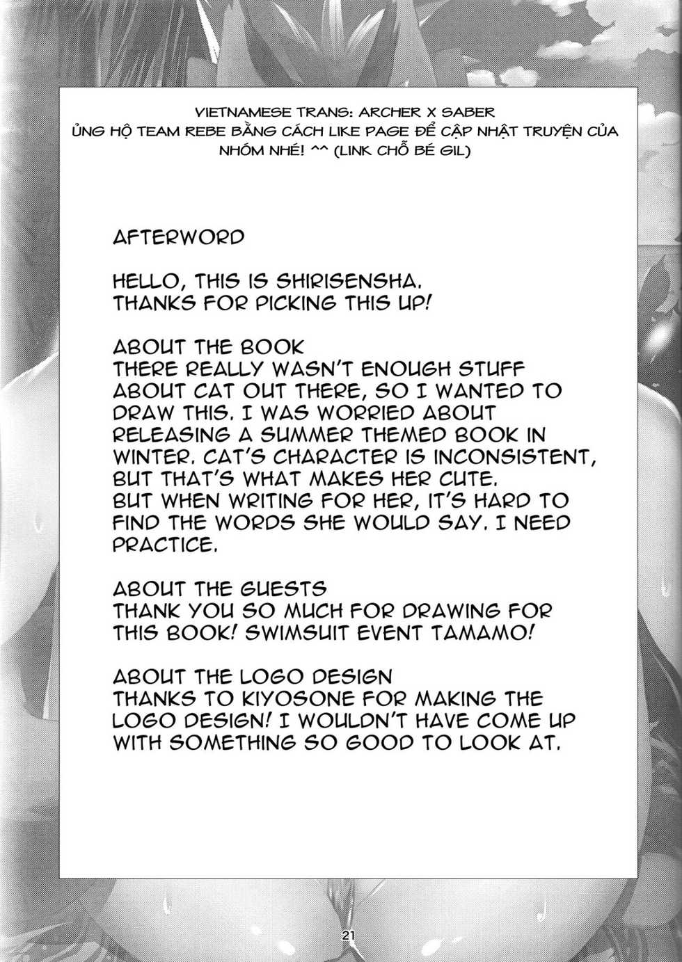 (C91) [Ramen Half Price ¥280 (Shirisensha)] Manatsu no Dosukebe Mesu Cat (Fate/Grand Order) [Vietnamese Tiếng Việt] [Juju] - Page 20