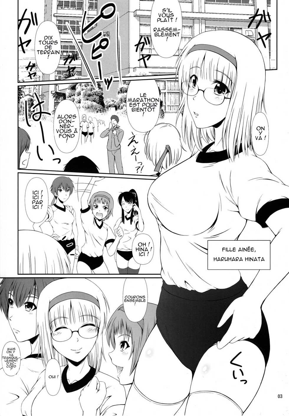 (COMIC1☆9) [Atelier Lunette (Mikuni Atsuko)] Naisho Nano! -Haruhara-ke Sanshimai Monogatari- 2 [French] - Page 3