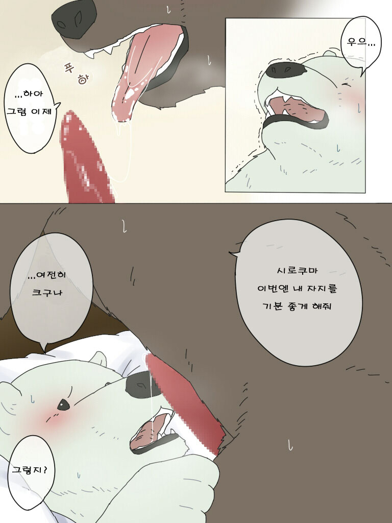 [Otousan (Otou)] Shirokuma-san to Haiiroguma-san ga Ecchi suru dake | 시로쿠마 씨와 그리즐리 씨가 섹스한 것 뿐 [Korean] - Page 6