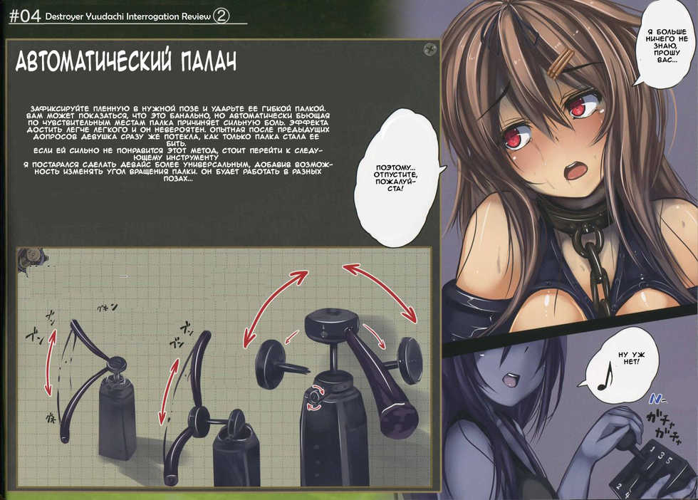 (C88) [Monaka Udon (Monikano)] Kuchikukan Yuudachi Shigure Jinmon Chousho | Допрос эсминцев Юудачи и Шигуре (Kantai Collection -KanColle-) [Russian] [Witcher000] - Page 9