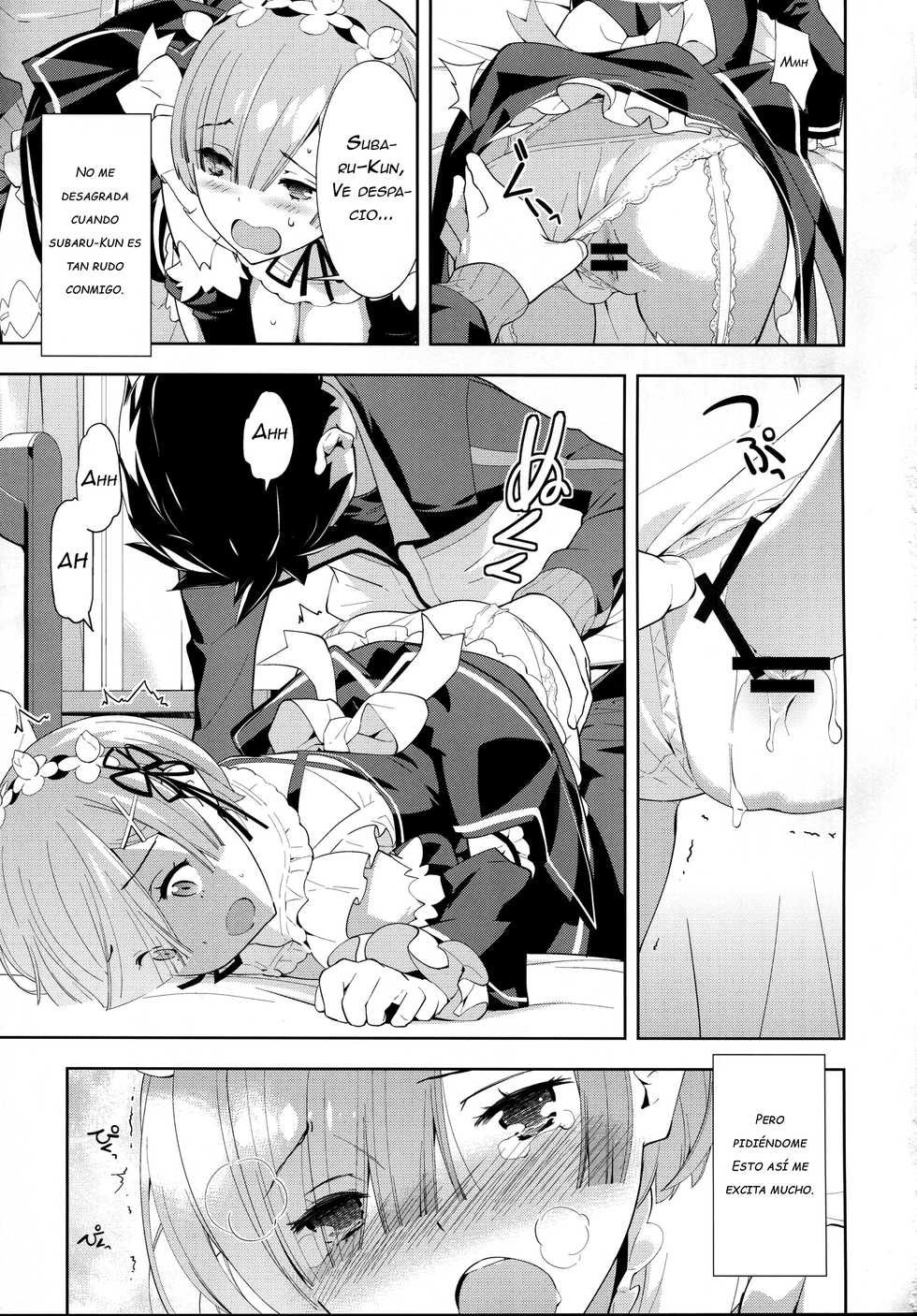 (C91) [Hapoi-Dokoro (Okazaki Takeshi)] CHOICE 2 (Re:Zero kara Hajimeru Isekai Seikatsu) [Spanish] [Anime translation GsV] - Page 8