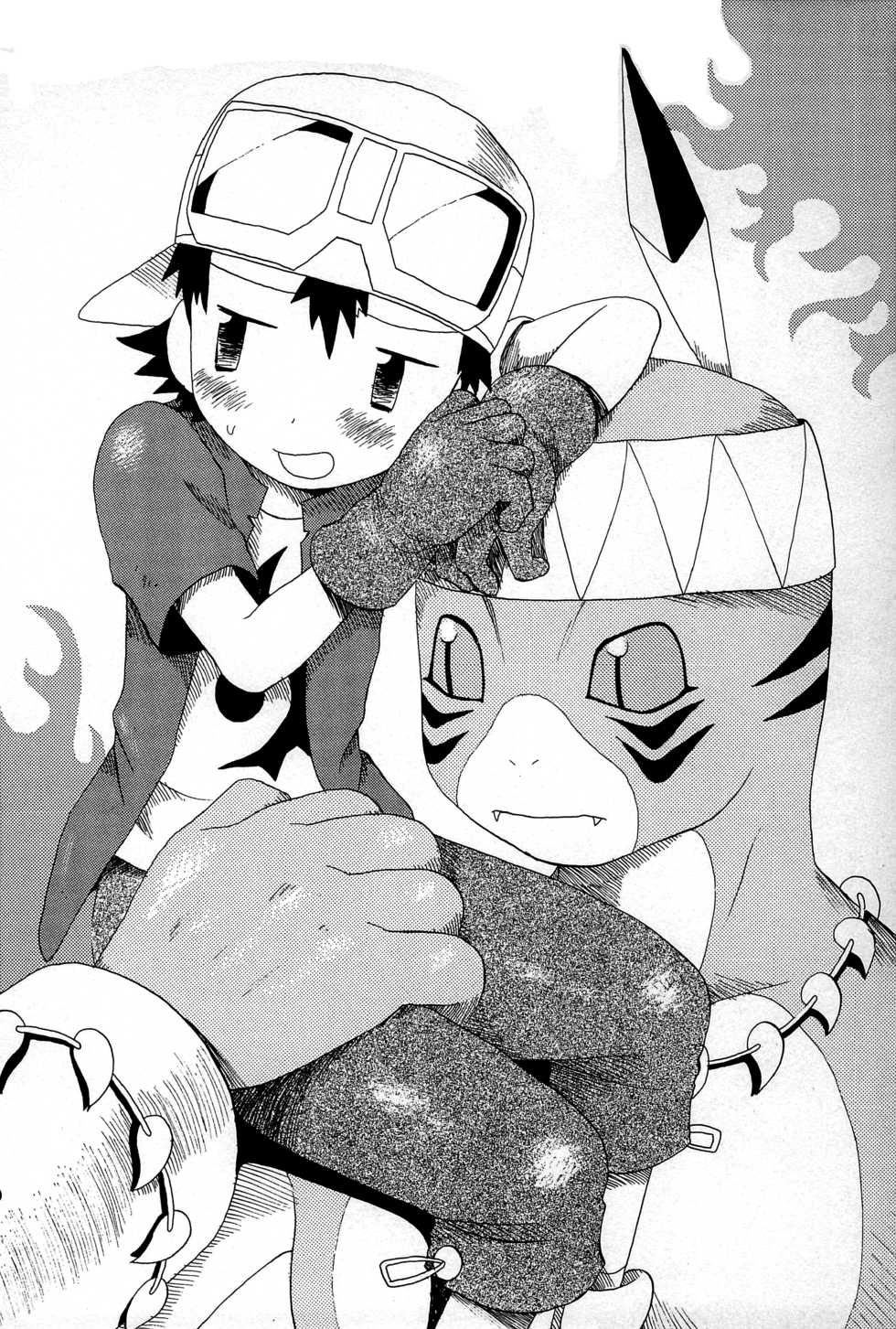(LOVEx2 Monket!) [KuruGuru DNA (Hoshiai Hilo)] Tennen Douhou Kyuuden Enkinhou No Sho (Digimon Frontier) - Page 35