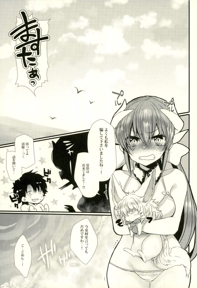 (C92) [Mamedaifukuya (Mameko)] Kiyohime-chan to Manatsu no Vacances (Fate/Grand Order) - Page 2