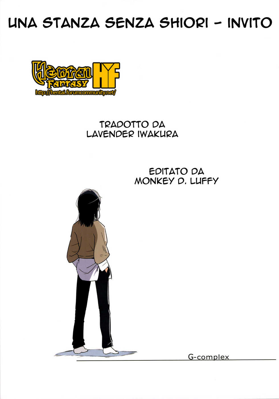 (C91) [G-complex (YUI_7)] Shiori no Inai Heya -Invitation- | Una Stanza Senza Shiori - Invito [Italian] [Hentai Fantasy] - Page 2