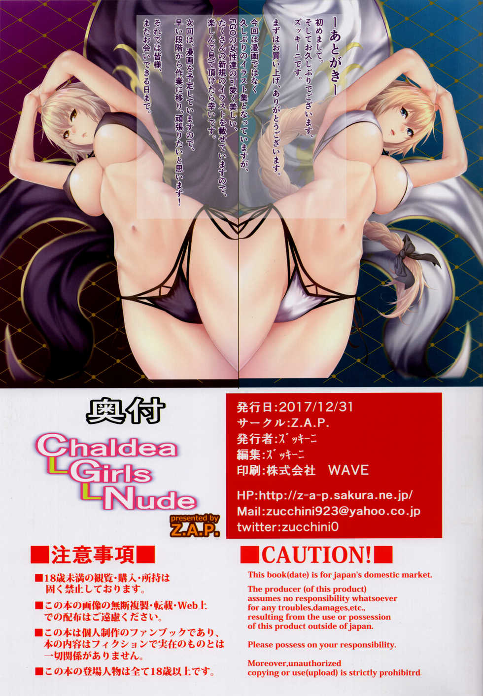 (C93) [Z.A.P. (Zucchini)] Chaldea Girls Nude + omake (Fate/Grand Order) - Page 30