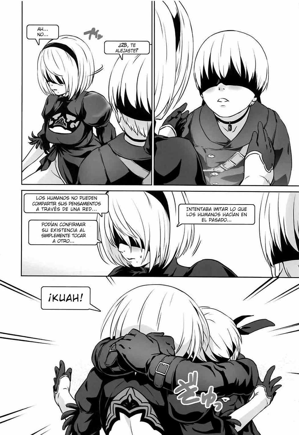 (SC2017 Summer) [Nantara Kantara (Shungiku Tenudon)] YoRHa 2B-iro (NieR:Automata) [Spanish] [Amblyopia] - Page 7