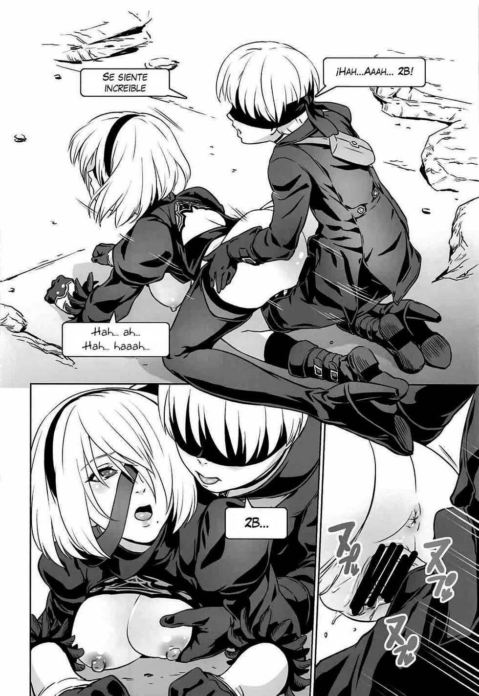 (SC2017 Summer) [Nantara Kantara (Shungiku Tenudon)] YoRHa 2B-iro (NieR:Automata) [Spanish] [Amblyopia] - Page 13