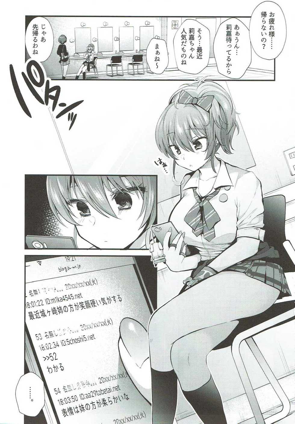 (C93) [Berry!16 (Mori Guruta)] Kusuguri Ryoujoku Mika-chan (THE IDOLM@STER CINDERELLA GIRLS) - Page 2
