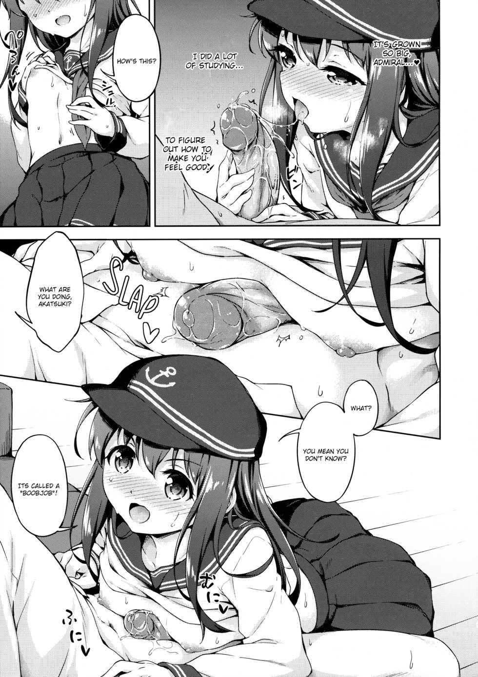 (C90) [Takoyaki-batake (Takoyaki Yoshi)] Akatsuki to Otona no Jikan (Kantai Collection -KanColle-) [English] [ATF] [Decensored] - Page 8