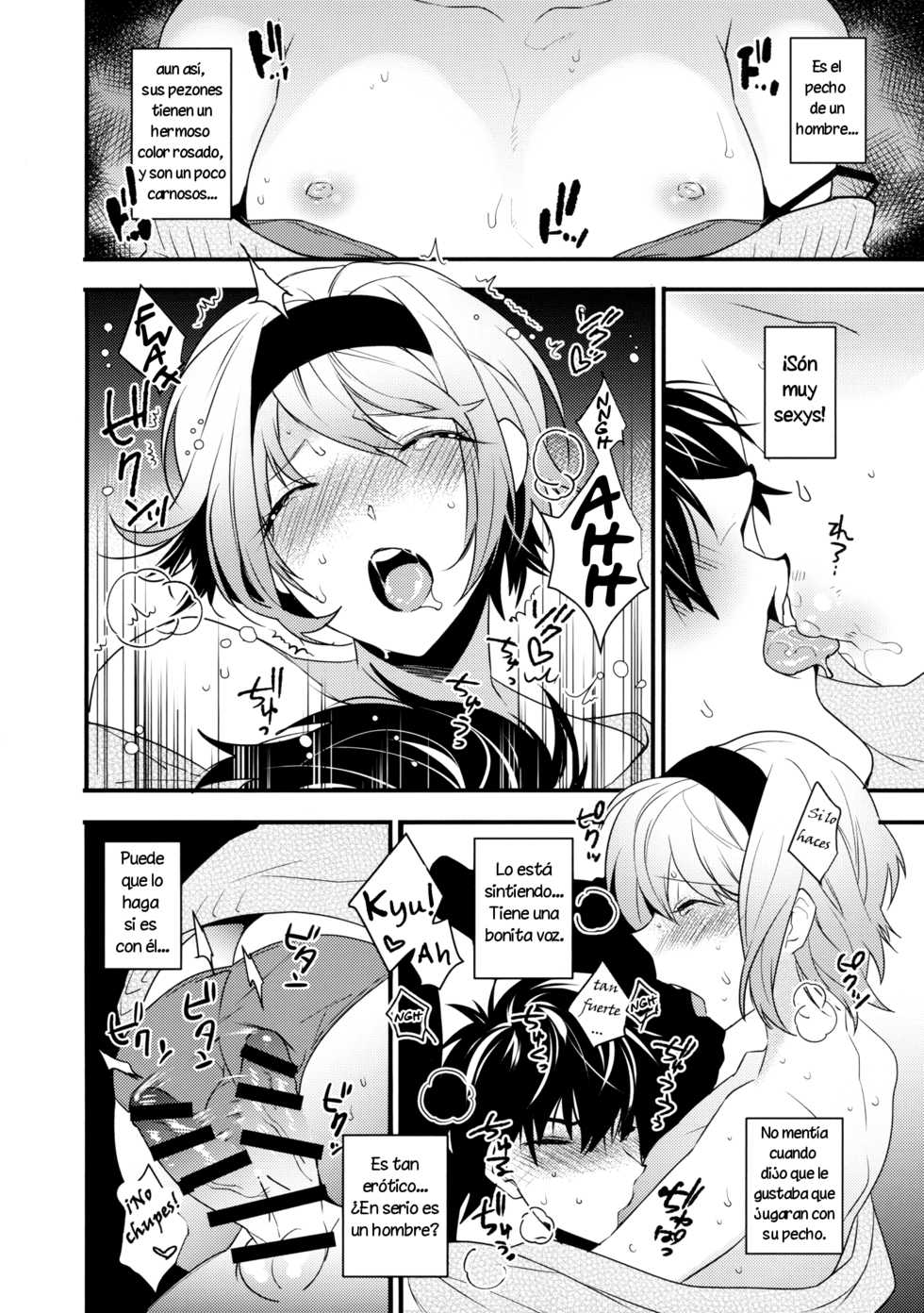 (C89) [Ash Wing (Makuro)] Yotta Ikioi de Hotel ni Tsurekomare Josou Shita Otoko ni Nazeka Ore ga Horareru Hanashi [Spanish] - Page 11