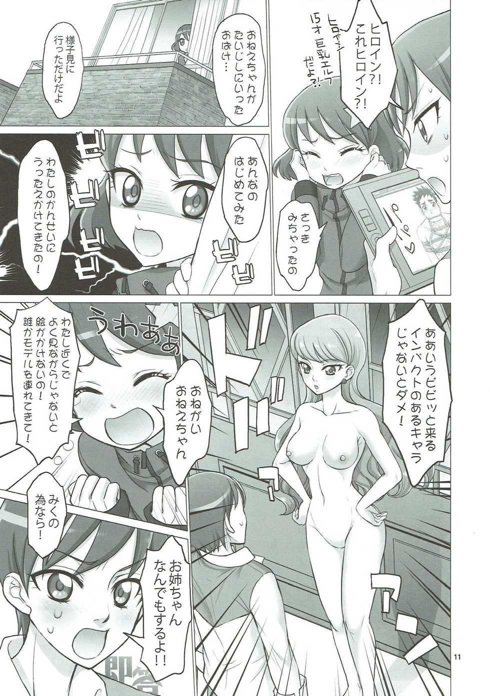 (C92) [Smokin’ Sick Style (Rokumonsen Kako)] Kono Subarashii Imouto ni Eromanga o! (Kirakira PreCure a la Mode) - Page 9