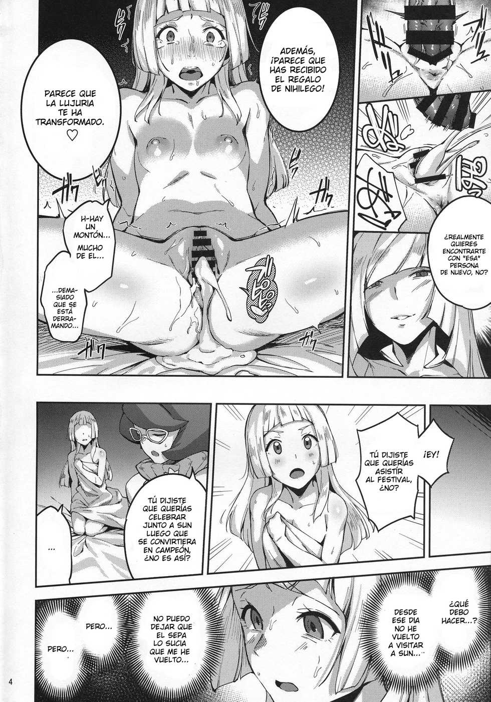 (C92) [Jukusei Kakuzatou (sugarBt)] Ultra Beast nante Nakatta 2 (Pokémon Sun and Moon) [Spanish] [Vlothx] - Page 3