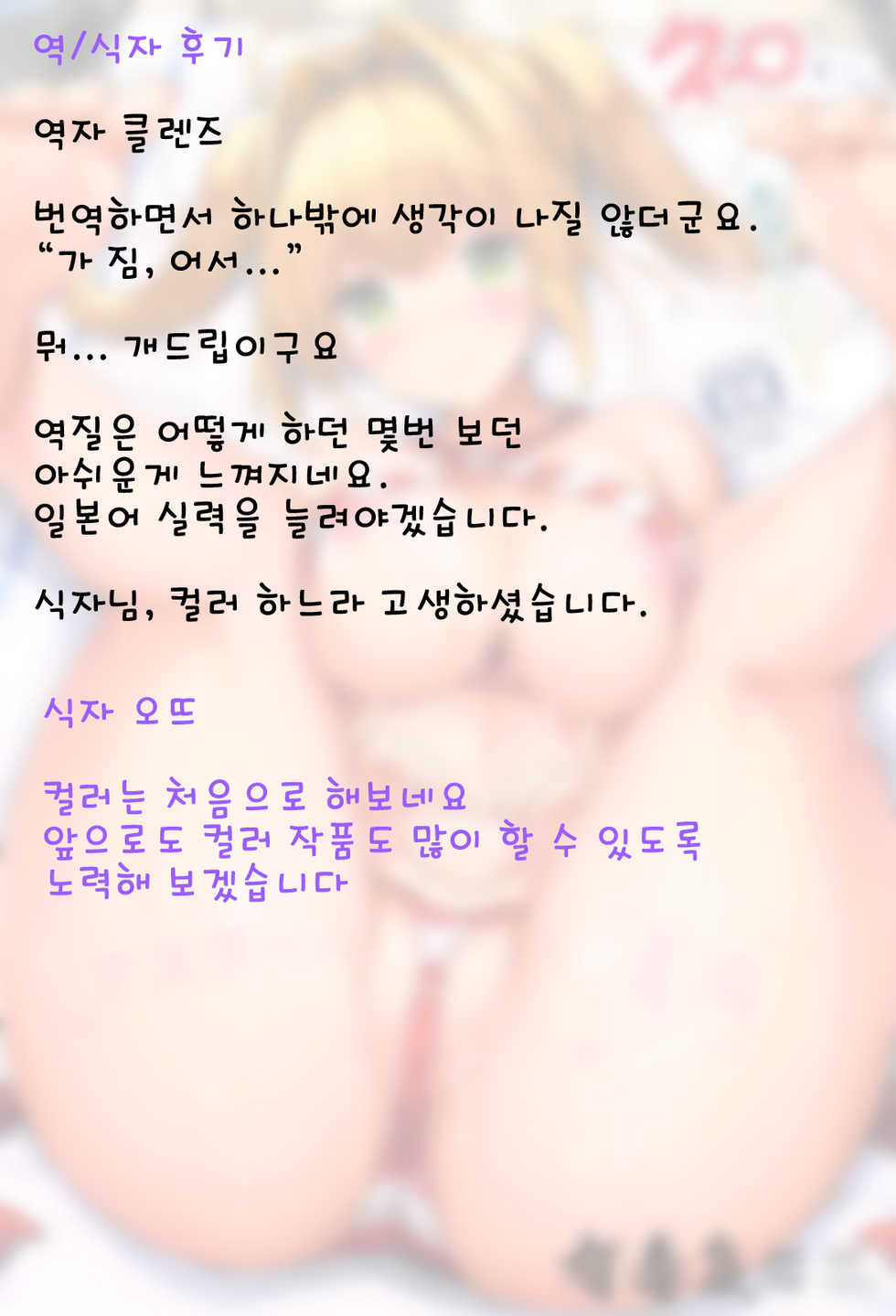 (C93) [Tuzi Laoda (Sayika)] Nero to Kimochi Ii Koto Shiyou | 네로와 기분 좋은 일 하자! (Fate/Grand Order) [Korean] [Team AteLieR] - Page 20