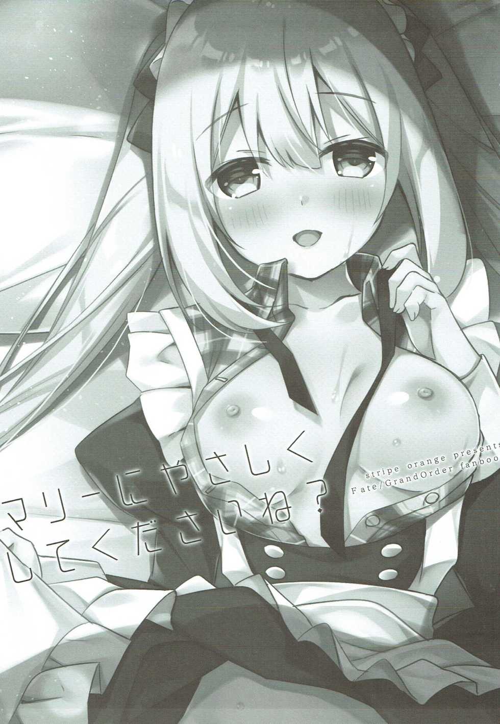 (C93) [stripe orange (Sumisaki Yuduna)] Marie ni Yasashiku Shite Kudasai ne? (Fate/Grand Order) - Page 2