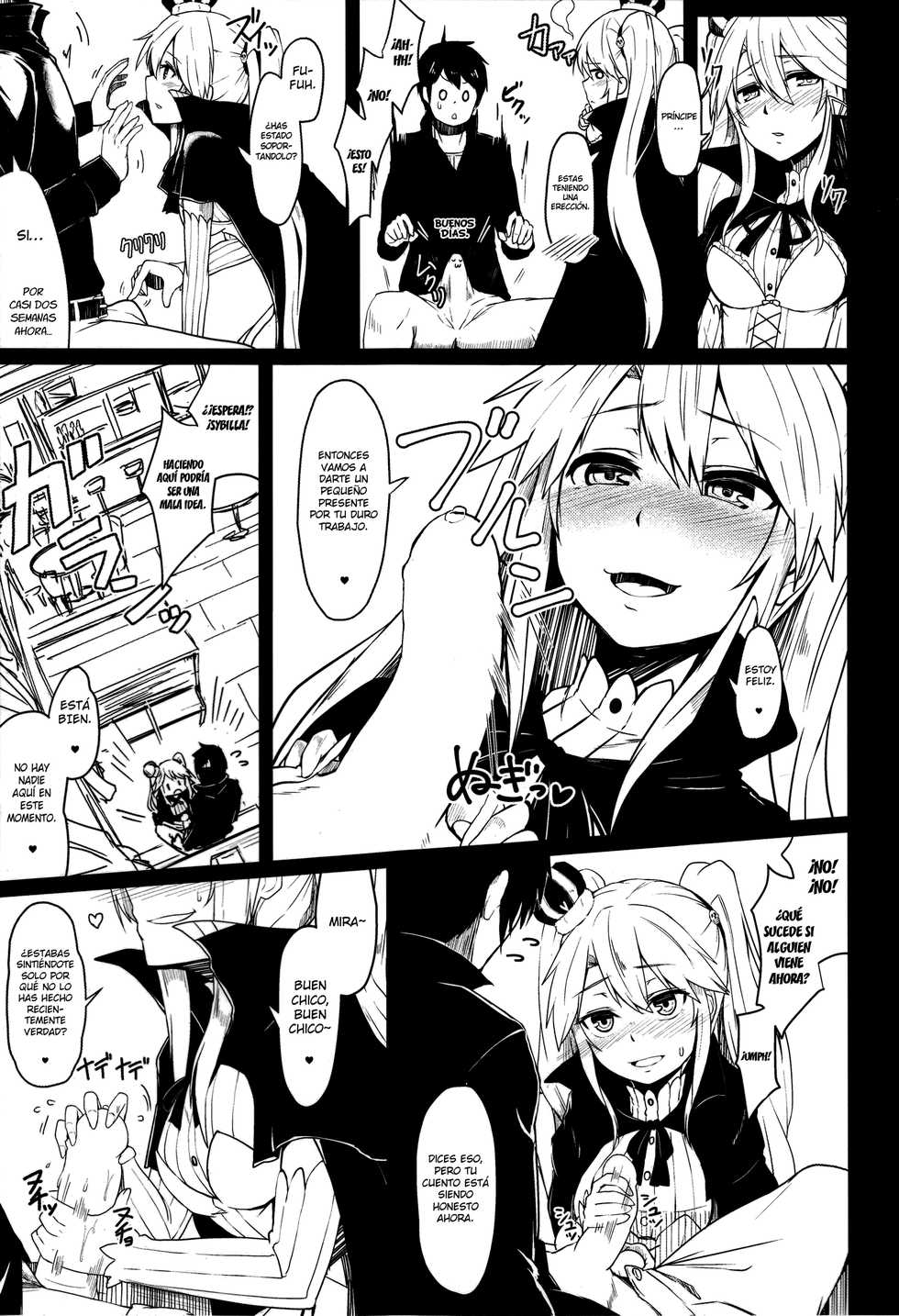 (Waru no desu… Ouji) [ZIGZAG (Hirno)] Yamitsuki Sybilla (Sennen Sensou Aigis) [Spanish] - Page 6