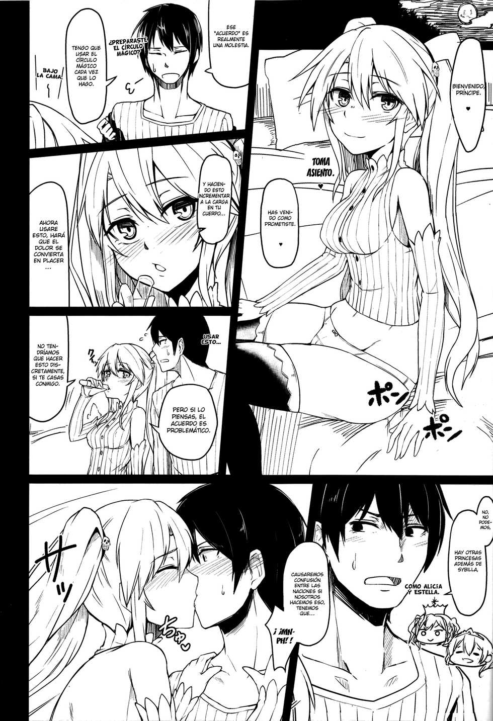 (Waru no desu… Ouji) [ZIGZAG (Hirno)] Yamitsuki Sybilla (Sennen Sensou Aigis) [Spanish] - Page 9