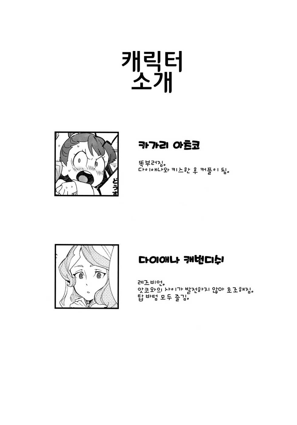 (C92) [DAICHIBOKUJOU (Makiba)] xxx (Little Witch Academia) [Korean] [Humanism] - Page 4