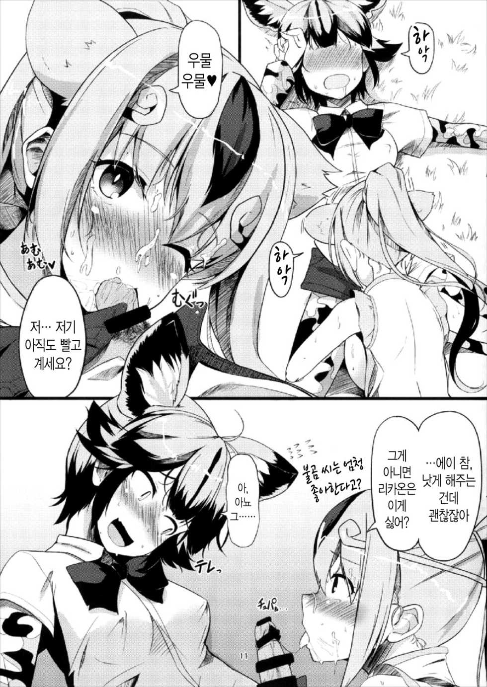 (C93) [obsession! (Hyouga.)] Kenen no Naka | 견원지간 (Kemono Friends) [Korean] - Page 11